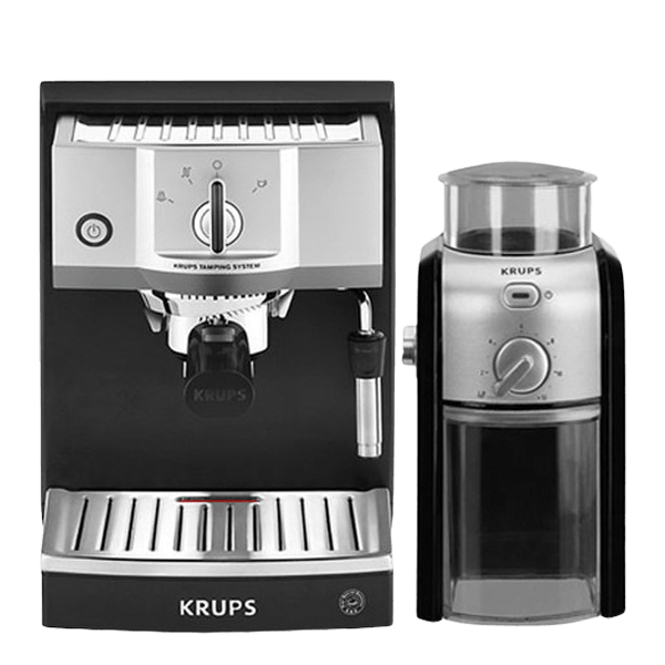 Krups Pump Espresso + Burr Grinder Bundle